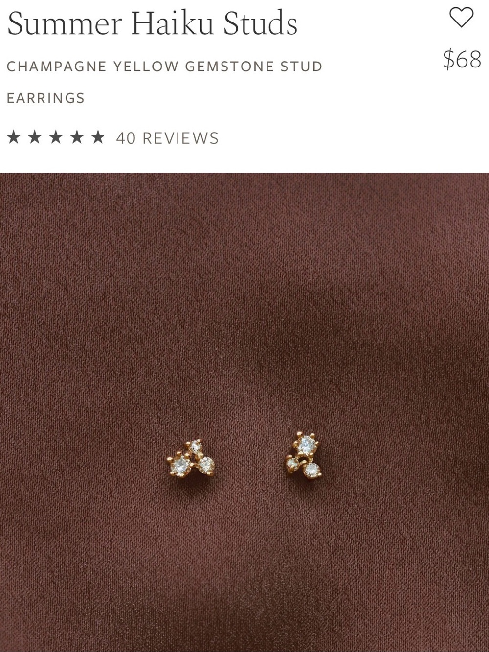 GLDN Champagne Yellow Gemstone Earrings